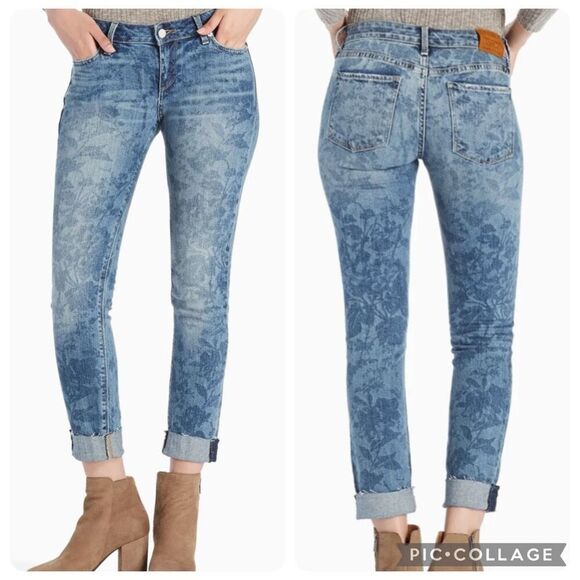 Lucky Brand Lolita Skinny Jeans Floral light Blue Wash Mis Rise Size 10/30 ORTA - Picture 1 of 10